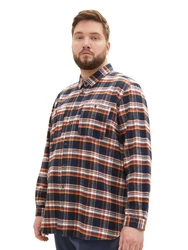 TOM TAILOR T-Shirt Rot/Braun/Orange/Hellblau