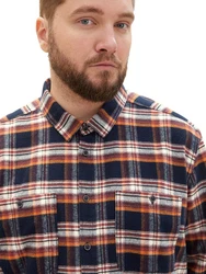 TOM TAILOR T-Shirt Rot/Braun/Orange/Hellblau