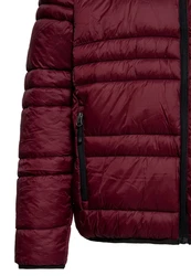 Oklahoma Jeans Steppjacke mit Stehkragen Dunkelrot/Bordeaux