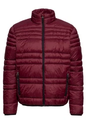 Oklahoma Jeans Steppjacke mit Stehkragen Dunkelrot/Bordeaux
