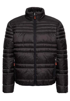 Oklahoma Jeans Steppjacke mit Stehkragen Schwarz/Braun Oklahoma Jeans Steppjacke mit Stehkragen Schwarz/Braun