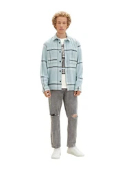 TOM TAILOR T-Shirt Weiß/Khaki/Creme