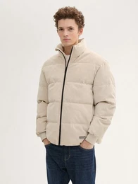 Winterjacke Cord Pufferjacke mit Innentasche