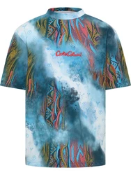 CARLO COLUCCI T-Shirt D'Inezo Schwarz/Blau/Hellblau/Türkis