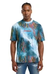 CARLO COLUCCI T-Shirt D'Inezo Schwarz/Blau/Hellblau/Türkis