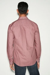 Next Langarmhemd Oxfordhemd Dunkelrot/Rosa/Rot