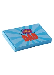 Apollo Socken Geschenkbox (3er Pack) Super-Dad oder Best Dad Mischfarben/Grau/Rot/Grün/Rosa/Lila