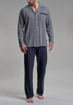 GTZBURG Pyjama Schlafanzug blau