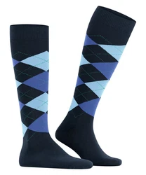 Burlington Kniestrümpfe King Ganzjahresqualität Blau/Dunkelblau/Hellblau