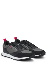 HUGO Sneaker Icelin grau/dunkelgrau/rot/schwarz
