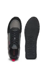 HUGO Sneaker Icelin grau/dunkelgrau/rot/schwarz