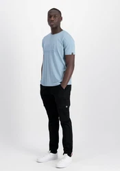 Alpha Industries T-Shirt Basic Embroidery Blau/Hellblau