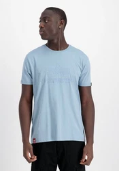 Alpha Industries T-Shirt Basic Embroidery Blau/Hellblau