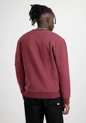 Alpha Industries Men Sweatshirts Organics Sweater Dunkelrot/Rot/Bordeaux