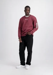 Alpha Industries Men Sweatshirts Organics Sweater Dunkelrot/Rot/Bordeaux