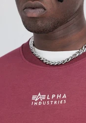 Alpha Industries Men Sweatshirts Organics Sweater Dunkelrot/Rot/Bordeaux