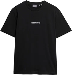 Superdry Rundhalsshirt MICRO LOGO GRAPHIC LOOSE TEE schwarz