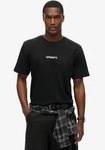 Superdry Rundhalsshirt MICRO LOGO GRAPHIC LOOSE TEE schwarz