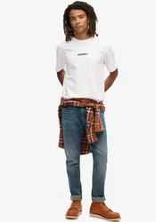 Superdry Rundhalsshirt MICRO LOGO GRAPHIC LOOSE TEE Weiß/Creme
