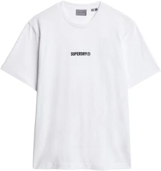 Superdry Rundhalsshirt MICRO LOGO GRAPHIC LOOSE TEE Weiß/Creme