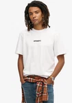 Superdry Rundhalsshirt MICRO LOGO GRAPHIC LOOSE TEE Weiß/Creme