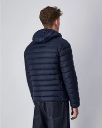Champion Steppjacke Hooded Jacket Dunkelblau/Blau/Hellblau