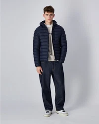 Champion Steppjacke Hooded Jacket Dunkelblau/Blau/Hellblau