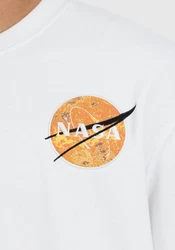 Alpha Industries Sweatshirt NASA Davinci Sweater Weiß/Rot
