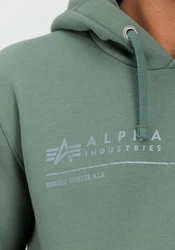 Alpha Industries Hoodie AI Reflective Dunkelgrün/Grün/Hellgrau