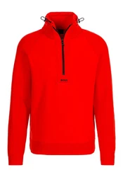 BOSS V-Ausschnitt Pullover Zartic mit Reißverschluss grün