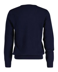 Gant V-Ausschnitt Pullover EXTRAFINE LAMBSWOOL V-NECK Blau/Dunkelblau