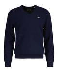 Gant V-Ausschnitt Pullover EXTRAFINE LAMBSWOOL V-NECK Blau/Dunkelblau