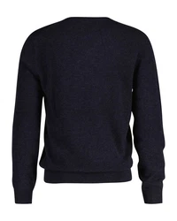 Gant V-Ausschnitt Pullover EXTRAFINE LAMBSWOOL V-NECK Blau/Dunkelblau