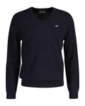 Gant V-Ausschnitt Pullover EXTRAFINE LAMBSWOOL V-NECK Blau/Dunkelblau