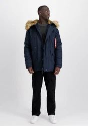 Alpha Industries Winterjacke Explorer Dunkelblau/Blau/Hellblau