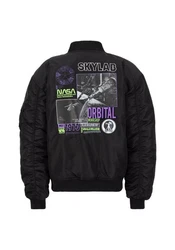 Alpha Industries Bomberjacke MA-1 NASA Skylab Lila/Rot/Schwarz/Dunkelblau