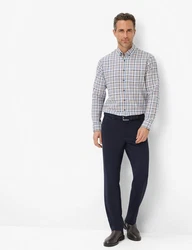 EUREX by BRAX 5-Pocket Hose Style LUKE Dunkelblau/Hellblau/Braun