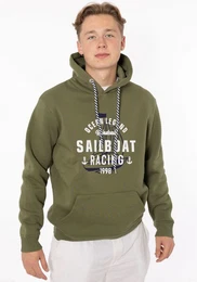 Hoodie Sailboat Racing Herren mit Fronttaschen und Kordel