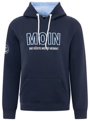 Zwillingsherz Hoodie Moin Herren Dunkelblau/Hellblau/Blau