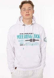 Hoodie Meeresglck Herren mit gesticktem Detail am rmel und Kapuze