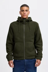 Blend Fleecejacke Sweatjacke Dunkelgrün