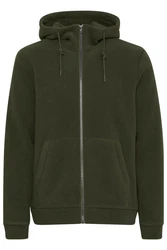 Blend Fleecejacke Sweatjacke Dunkelgrün