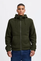 Blend Fleecejacke Sweatjacke Dunkelgrün