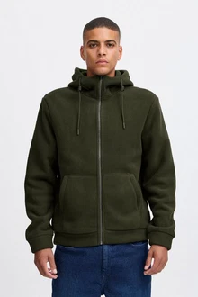 Blend Fleecejacke Sweatjacke Dunkelgrün