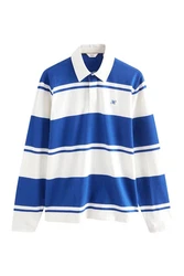 Next Rugbyshirt  Blau/Weiß/Hellblau