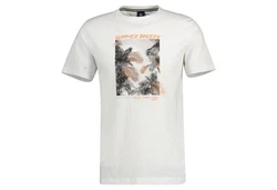LERROS T-Shirt Grau/Weiß/Beige/Creme/Orange