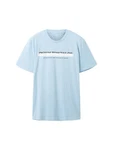 TOM TAILOR DENIM T-Shirt mit Logo-Print Hellblau/Blau