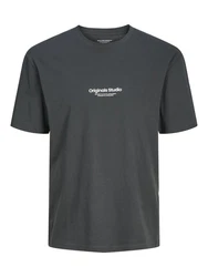 Jack & Jones T-Shirt JORVESTERBRO TEE SS CREW NECK NOOS anthrazit/wei