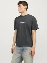 Jack & Jones T-Shirt JORVESTERBRO TEE SS CREW NECK NOOS anthrazit/wei