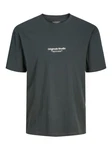 Jack & Jones T-Shirt JORVESTERBRO TEE SS CREW NECK NOOS anthrazit/wei